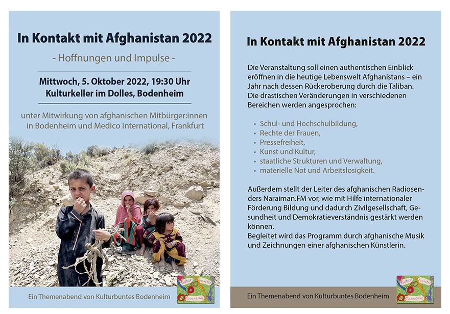 In Kontakt mit Afghanistan – ein Themenabend
